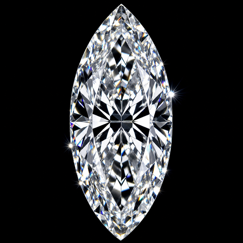 Marquise cut crafted diamond